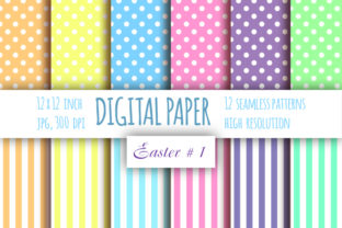 Download Polka Dot and Stripes Digital Paper - Polka dot Collection