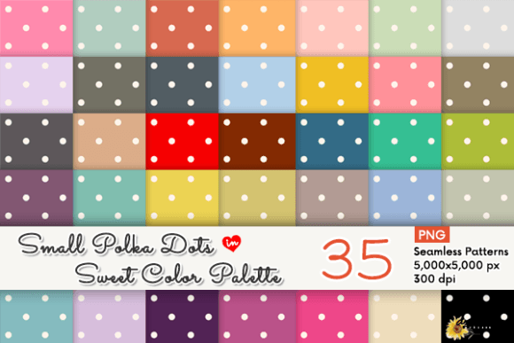 Download Small Pastel Polka Dots Patterns Set - Polka dot Collection