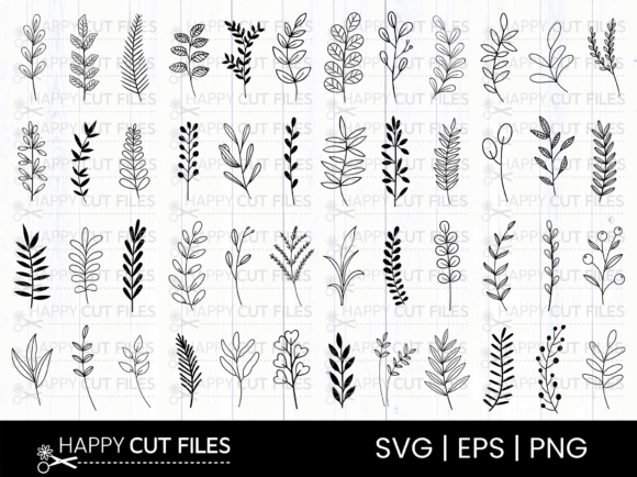 Leaf Svg Bundle Leaves Svg 48 Design