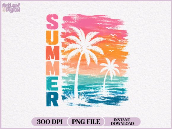 Summer Beach Sunset PNG