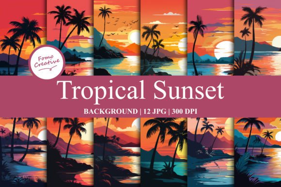 Tropical Sunset Background