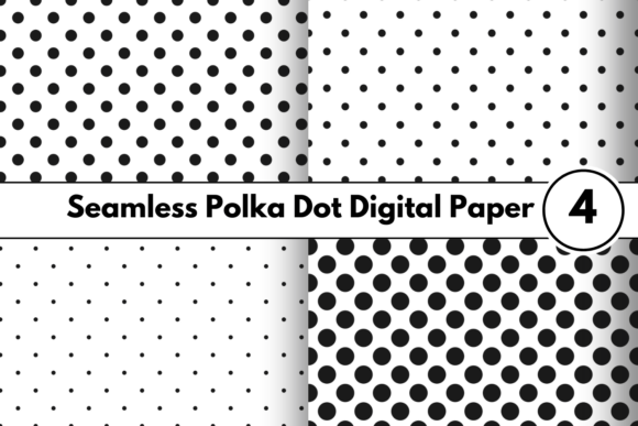 Download Black Polka Dot Seamless Digital Paper - Polka dot Collection