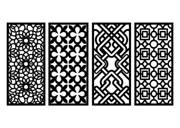 Seamless Geometric Floral Pattern EPS