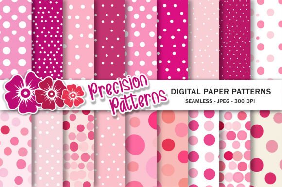 Download Pink Polka Dots Digtal Paper - Polka dot Collection