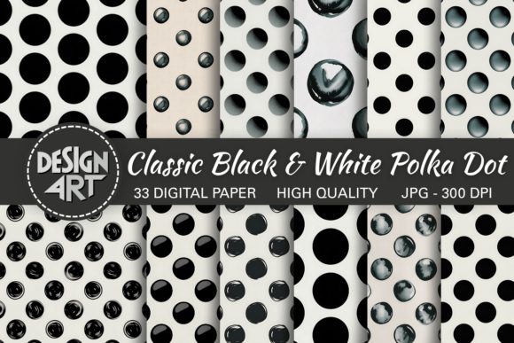 Download Classic Black &amp; White Polka Dot Pattern - Polka dot Collection