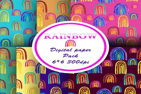 Watercolor Rainbow Pattern