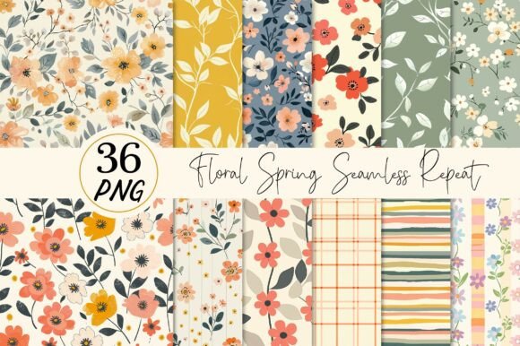 Floral Spring Seamless Repeat Pattern