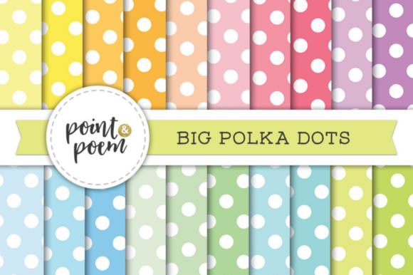 Download Bold Polka Dots Digital Paper - Polka dot Collection