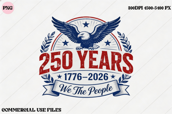 USA 250 Years We the People Eagle Design