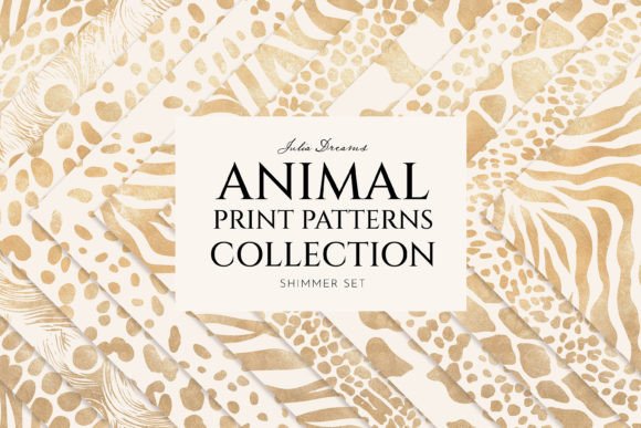Animal Print Seamless Patterns Gold