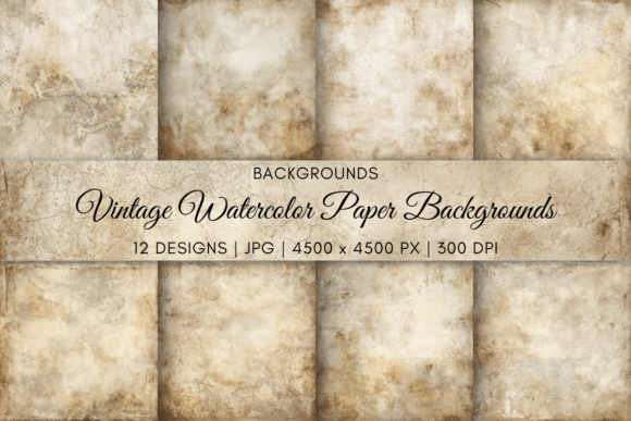 Vintage Watercolor Paper Backgrounds