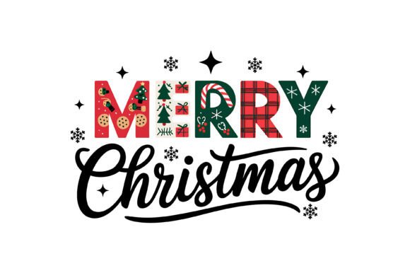 Download Playful Pattern Merry Christmas Typograp - Playful pattern Collection