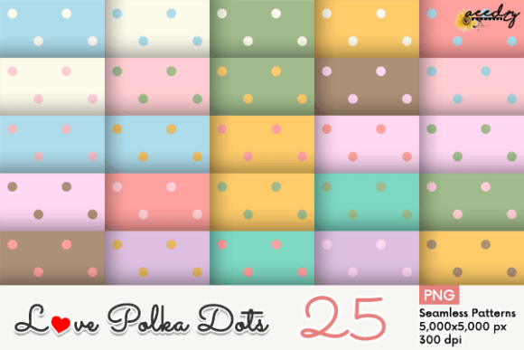 Download Love Polka Dots Patterns Set - Polka dot Collection