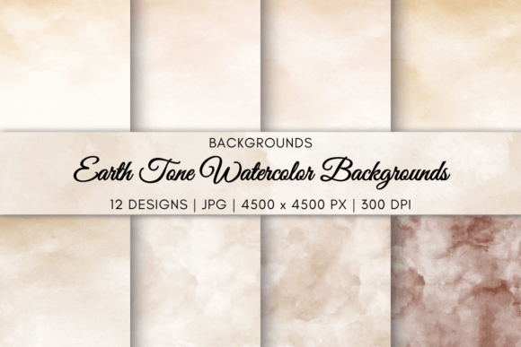 Earth Tone Watercolor Backgrounds