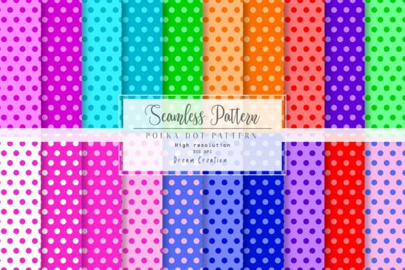 Download Rainbow Polka Dot Digital Paper - Polka dot Collection