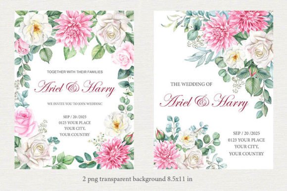 Download Invitations with Watercolor Flowers 2 - Invitations Collection