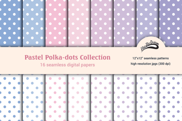 Download Pastel Polka Dots Digital Paper Bundle - Polka dot Collection