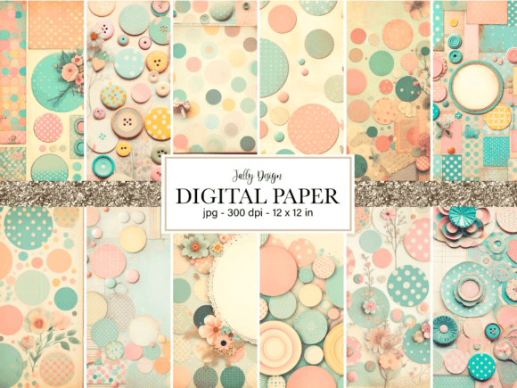 Download Vintage Pastel Polka Dots Scrapbook - Polka dot Collection