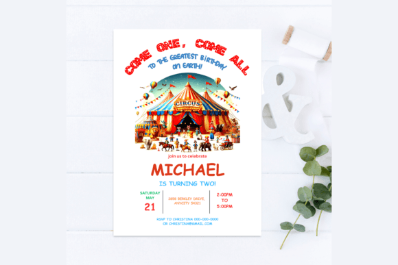Download Carnival/Circus Birthday Invitations - Invitations Collection