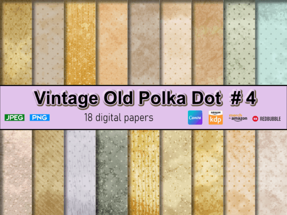 Vintage Old Polka Pattern Background