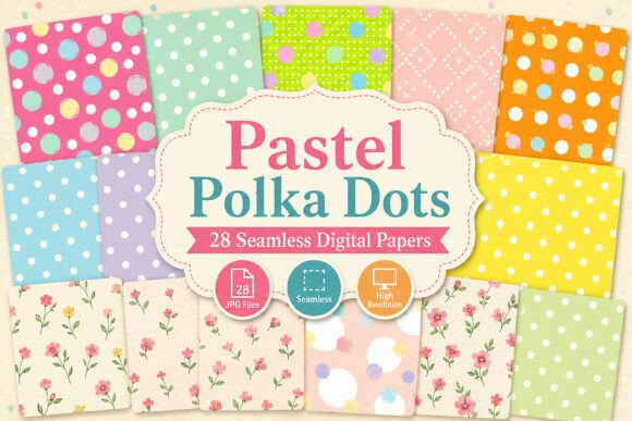 Download Pastel Polka Dots Seamless Pattern - Polka dot Collection