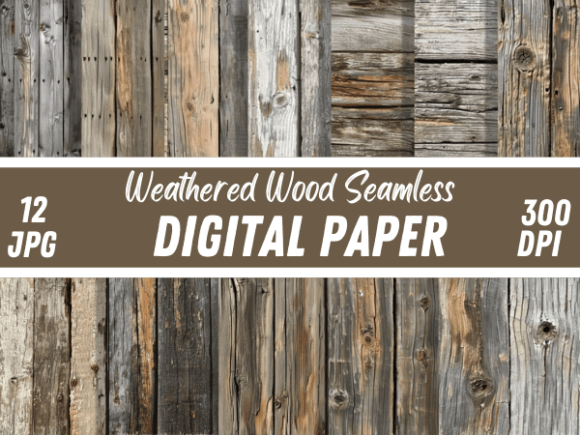Weathered Wood Grain Texture Backgrounds