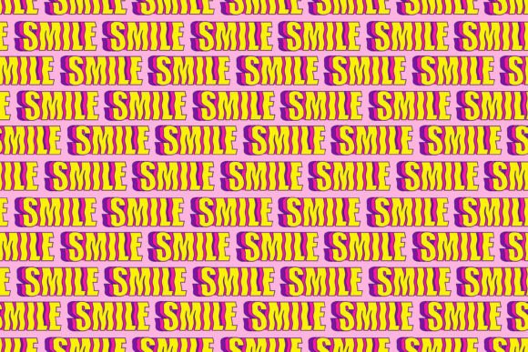 Download Playful Pattern with Quote Word Smile - Playful pattern Collection