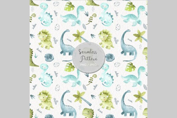 Download Dinosaur Seamless Pattern PNG,JPEG Files - Jpeg files Collection