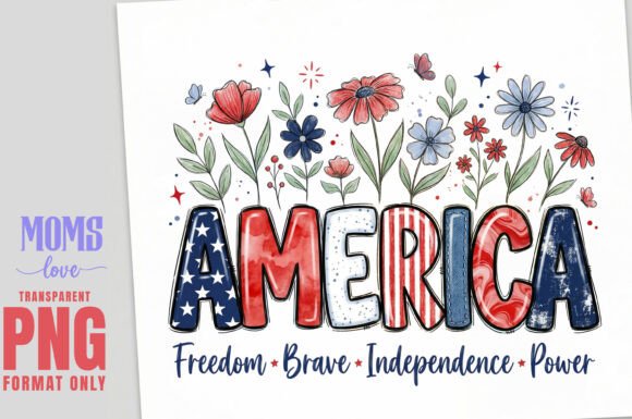 America Freedom 4th of July PNG Design
