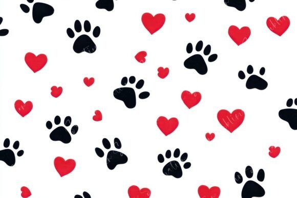 Download A Playful Pattern of Red Hearts - Playful pattern Collection