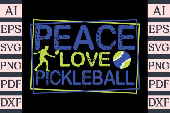 Peach Love Pickleball T-Shirt Design