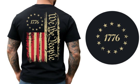 1776 Patriotic USA Flag Design