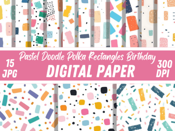 Download Doodle Polka Dots Rectangles Pattern - Polka dot Collection