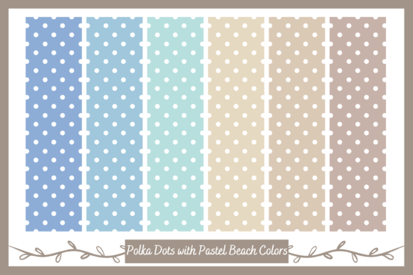 Seamless Polka Pattern with Beach Colors