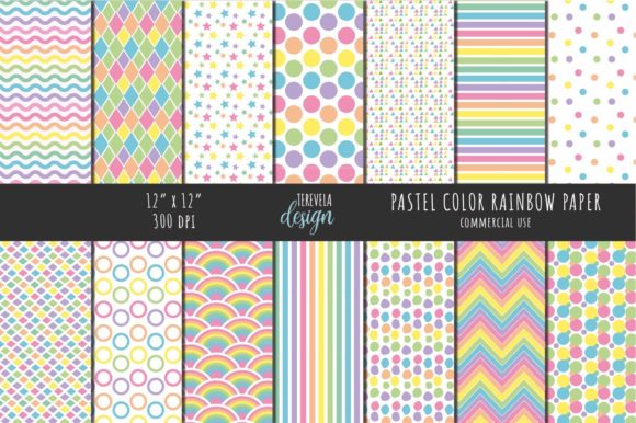 PASTEL COLORS RAINBOW PATTERN