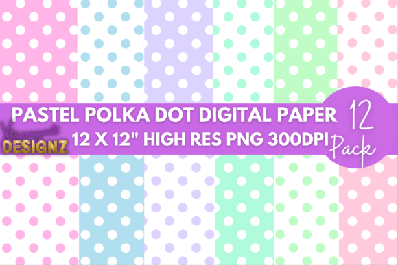 Download Pastel Polka Dots Digital Papers - Polka dot Collection