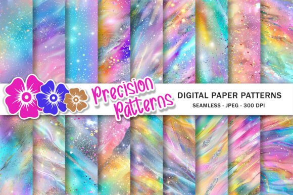Pastel Rainbow Holographic Backgrounds