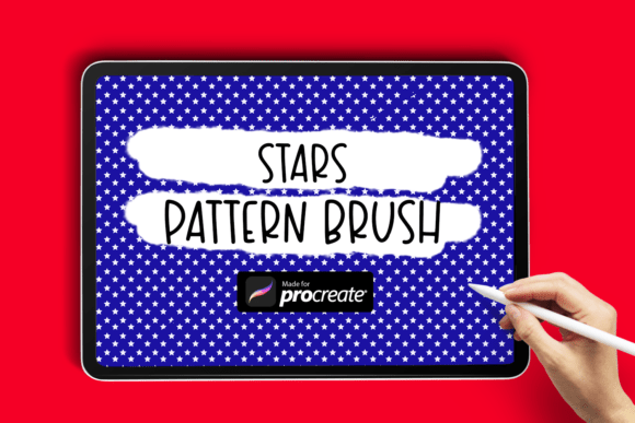 Stars Polka Pattern Brush Procreate