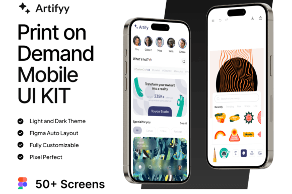 Artifyy - Print on Demand Mobile UI KIT