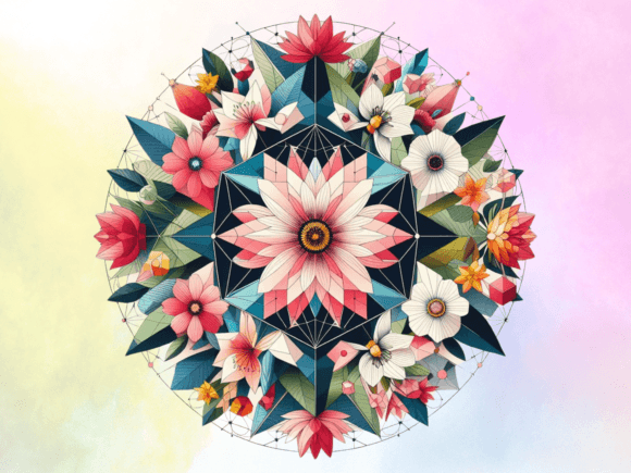 Download Geometrical Design Birth Month Flowers - Geometrical Collection