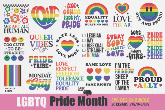 LGBTQ Pride Month SVG Design Bundle